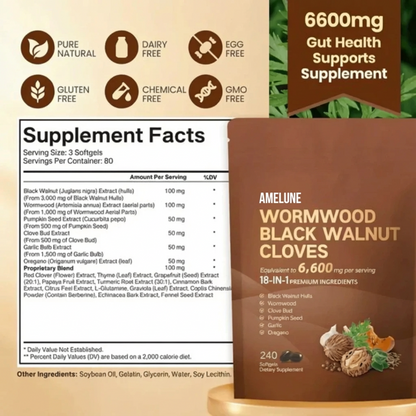 Wormwood Black Walnut Cloves Softgels